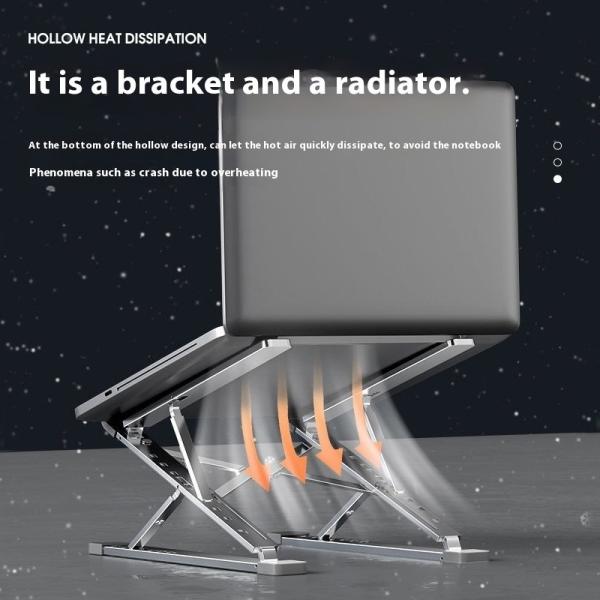 Aluminum alloy Laptop stand heat dissipation bracket folding computer Desktop double layer bracket