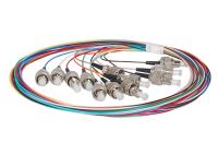 Cabo de remendo ótico G652D da fibra da trança de 12 cores 0.9mm 1.5m LSZH 0.2dB FC/UPC