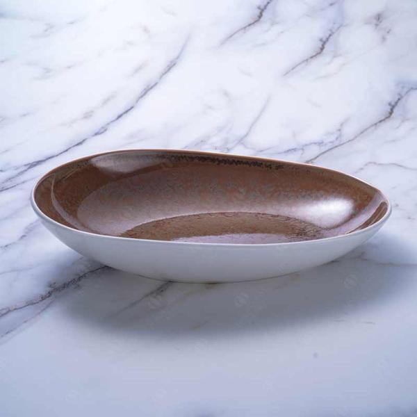 A Grade Two Tone Color Oblong Serving Plate 8'' 12.75''