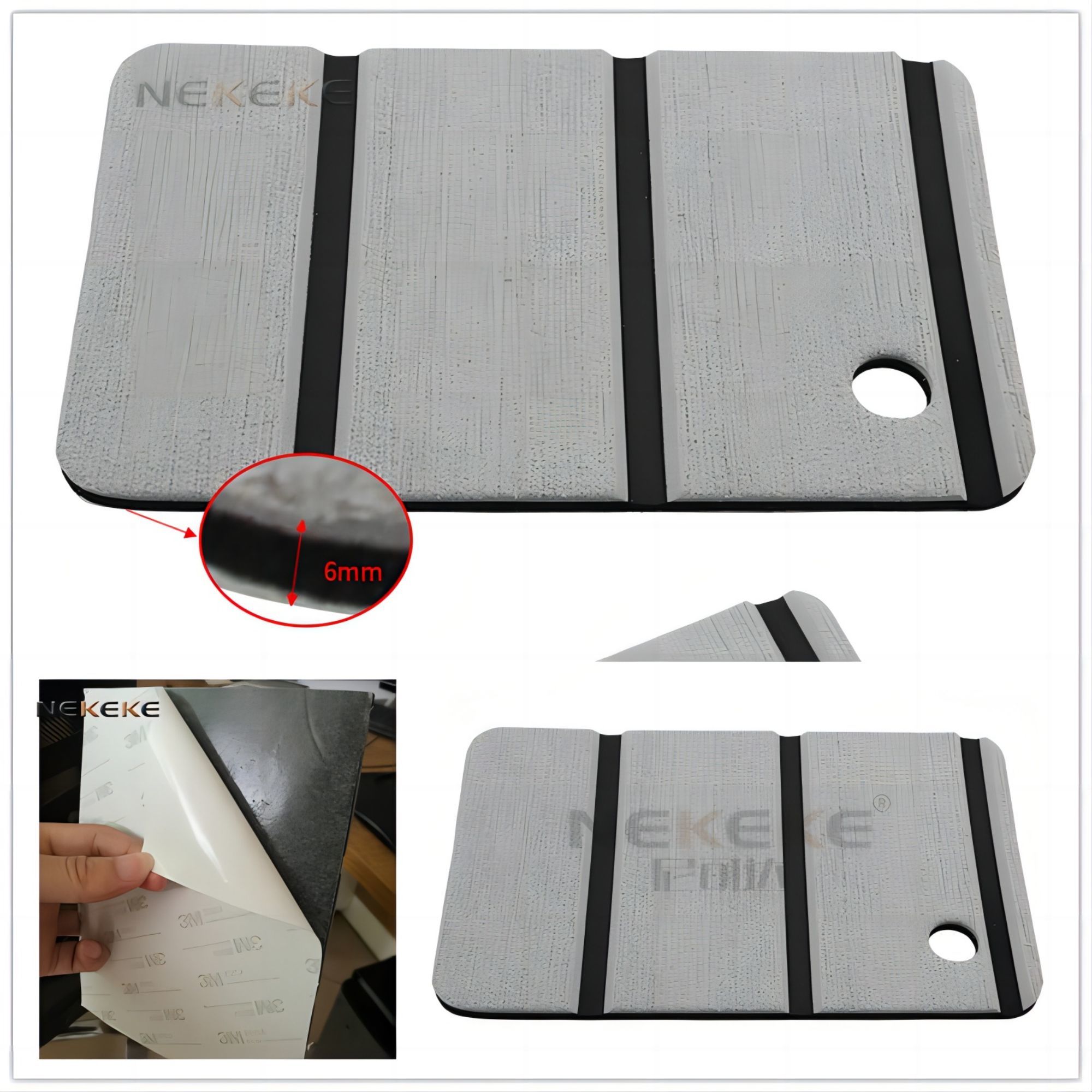 Self Adhesive EVA Deck Sheet Light Grey Black Stripe V-Slot