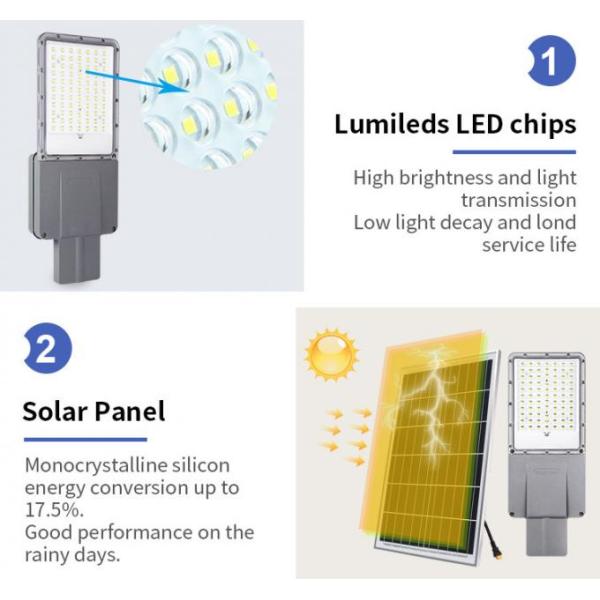 Алюминиевые наружные солнечные уличные фонари 100W 200W 300W 400W IP66