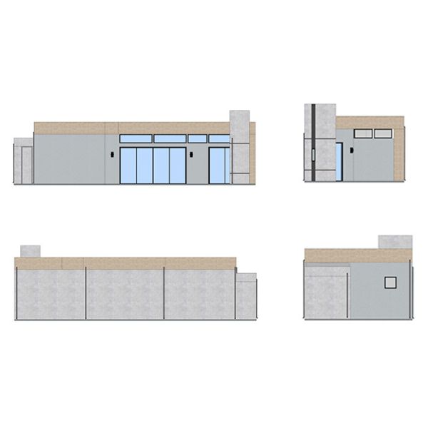 Prefab Light Gauge Steel Frame Single Family Home Steel Kits With 3bedroom