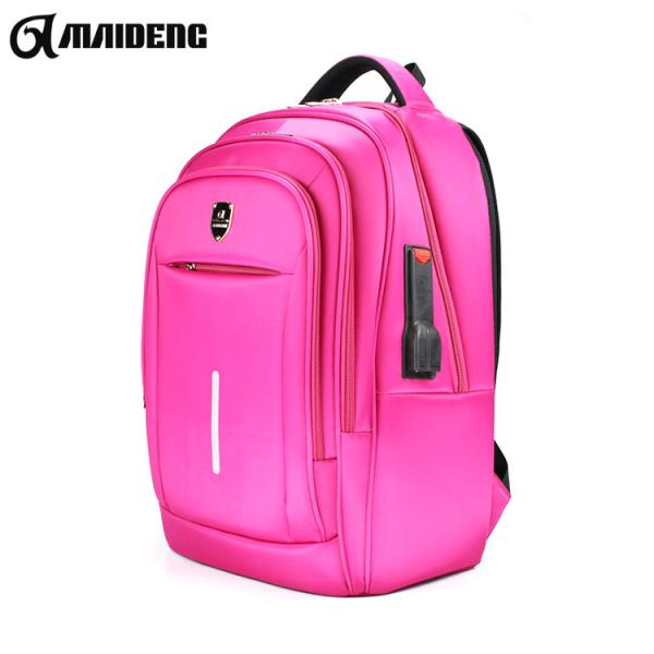 Foldable Cool Laptop Backpack , Super Slim Laptop Backpack Pink Color