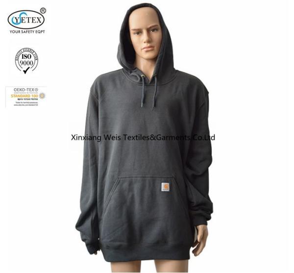 Inherent Winter Cotton Fr Flannel Flame Resistant Long Sleeve Shirts With Hood