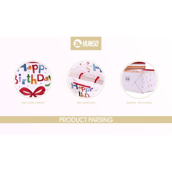 Birthday Coloured Paper Gift Bags , Funny Gift Bags Glossy Lamination