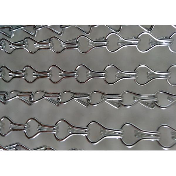Double Jack Fly Screen Chain Curtain / Fine Aluminum Chain Mesh Curtains