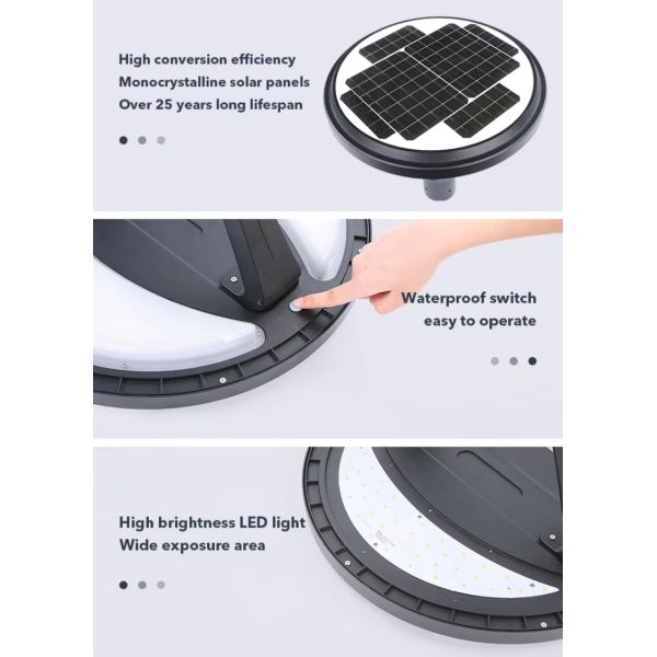 Solar LED Patio Lights with Motion Sensor Dusk to Dawn Energy-Saving Outdoor Lighting