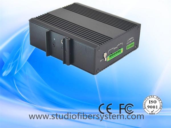 1Port Din Rail Industrial Gigabit Fiber Media Converter over SM/MM fiber to 20~80Km