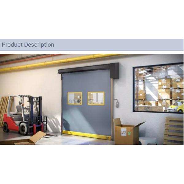 Industrial Acting Rapid Roller Doors Pvc Automatic High Speed Shutter Self Repairing Zipper