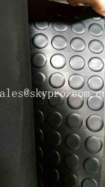 Tactile Rubber Mats Paving Round Stud Anti - Skid Round Stud Rubber Floor Matting