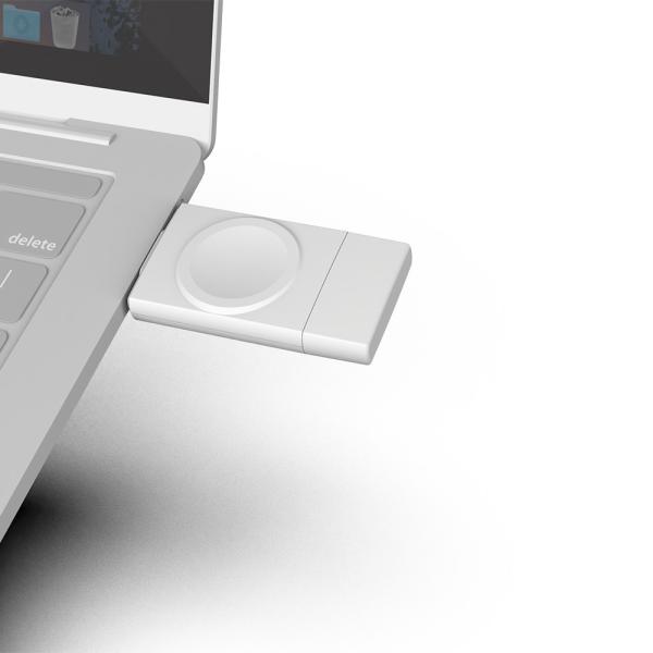 Compact Size Dual Interface USB A & USB C Wireless Watch Charger For Apple Watch And Samsung Watch