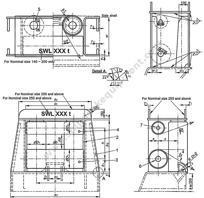 Four-Roller Universal Fairlead with Upper Roller | ISO 13733 Type 4R for Ship Mooring and Towing