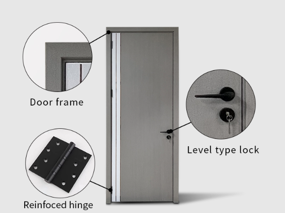Soundproof Modern Home Interior Doors Solid Wood Exterior Doors Custom Core