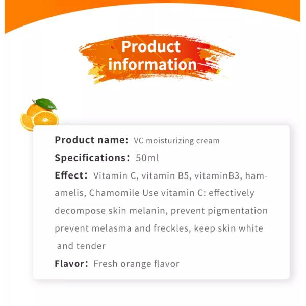 Crema para el rostro Blanqueador antienvejecimiento sin crueldad y ácido hialurónico Vitamina C Crema facial para eliminar el melasma