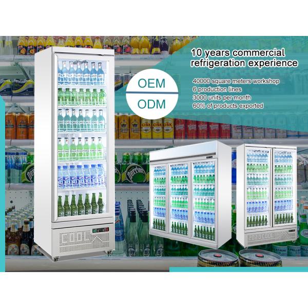 Commercial Refrigeration Equipment, 2~8° Vertical Glass Door Display Fridge For Beverage Beer