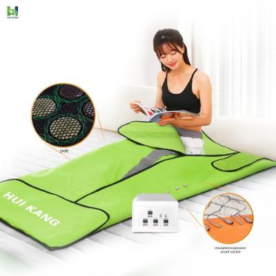 Experimente um profundo relaxamento com o cobertor de sauna infravermelho de turmalina de jade e 600W de potência