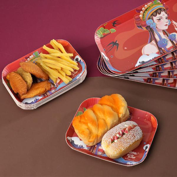 Industrial Biodegradable White Plates Eco-Friendly Round Paper Plates for Party Barbecue