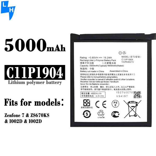 Powerful C11P1904 3.8V 2910mAh Lithium Polymer Battery For ASUS ZenFone 7 ZS670KS I002D