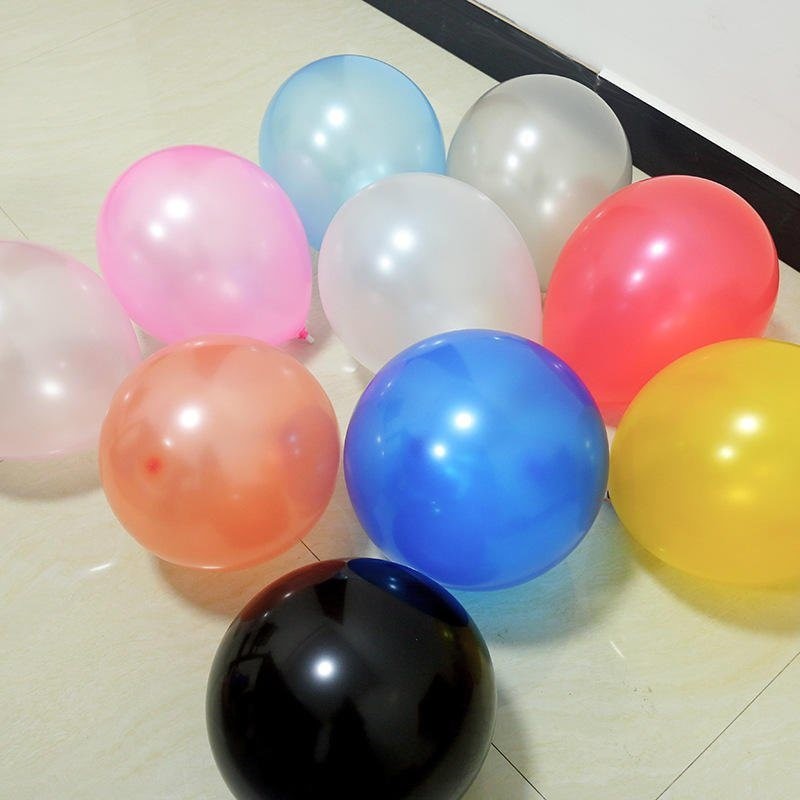 12 Inch Latex Balloons in Pearl Metallic Round Shape for Party and Event Decoration