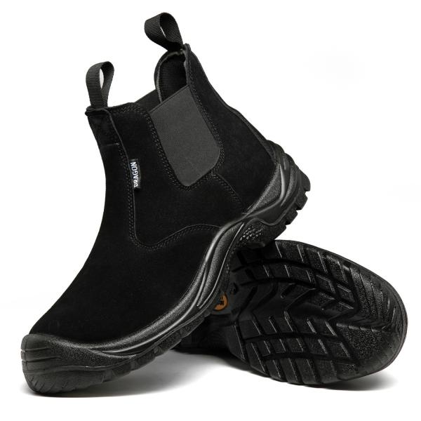 Durable Mid Cut Chelsea Boots Unisex Steel Toe Chelsea Work Boots