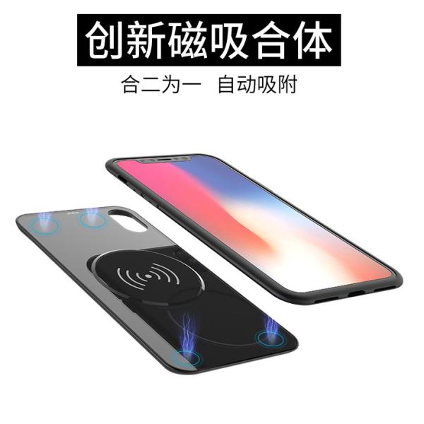 Battery Charger Clip Case Wireless Charging Power Bank 5000mAh For IPhone