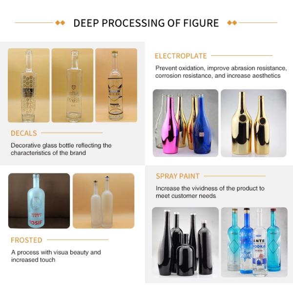 Custom 700ml 750ml Glass Bottle for Gin Rum Whiskey Vodka and More Welcome OEM Orders