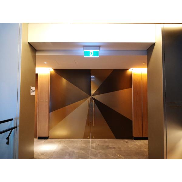 Steel Frame Accommodate Glass Panel , Main Entrance Metal Door Frame