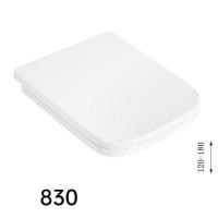 European Hot Sale Urea Resin Ultra thin square Shape Soft Close Toilet Seat Cover Lid