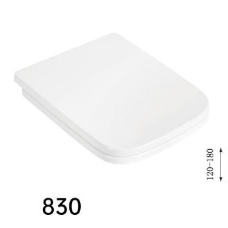 European Hot Sale Urea Resin Ultra thin square Shape Soft Close Toilet Seat Cover Lid