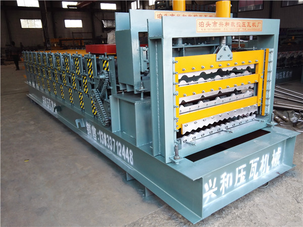 Three-Layer Roll Roofing Corrugated Tile Forming Roofing Machine