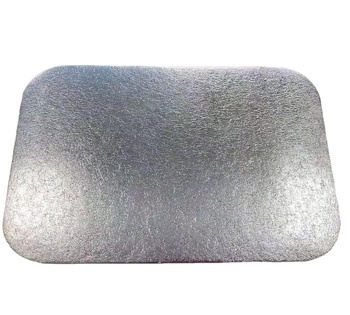LFGB Disposable Aluminum Foil Container Lid Paper Cardboard  Silver