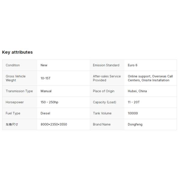 Dongfeng 6x4 conducteur 20000L camion d'aspiration d'eaux usées avec pompe à vide pour aspirer les eaux usées