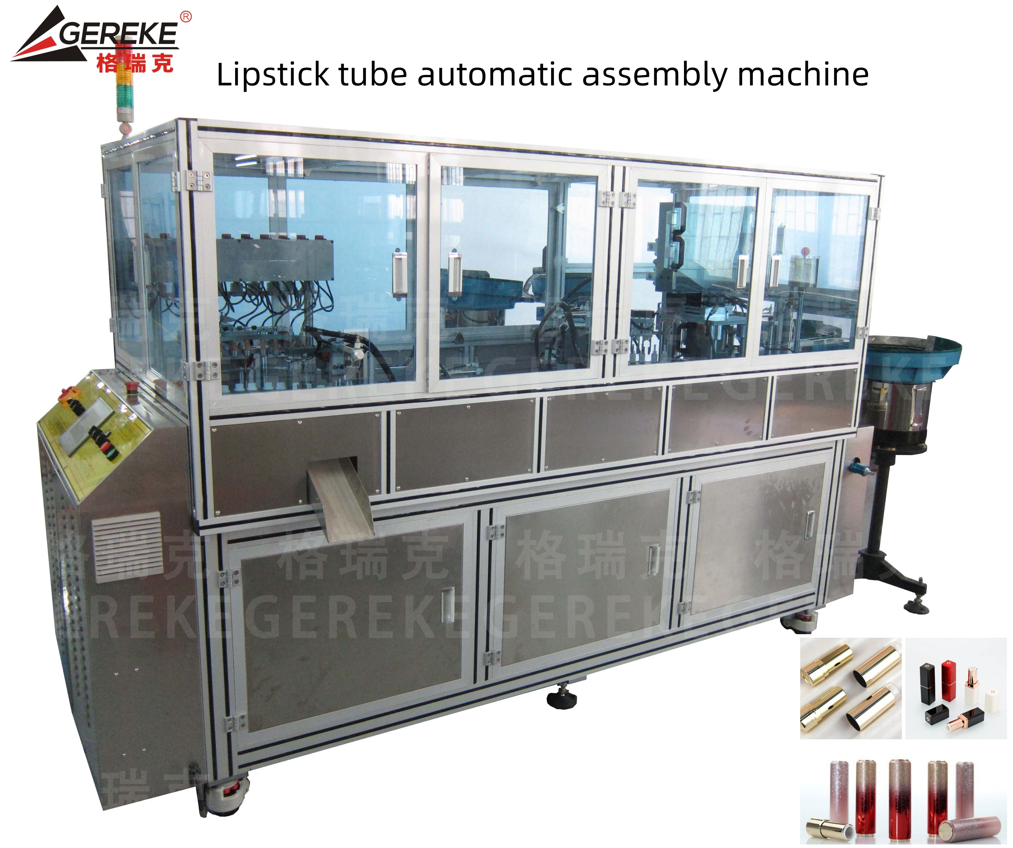 Automatic Assembly Cosmetic Processing Equipment For Lipstick Tube