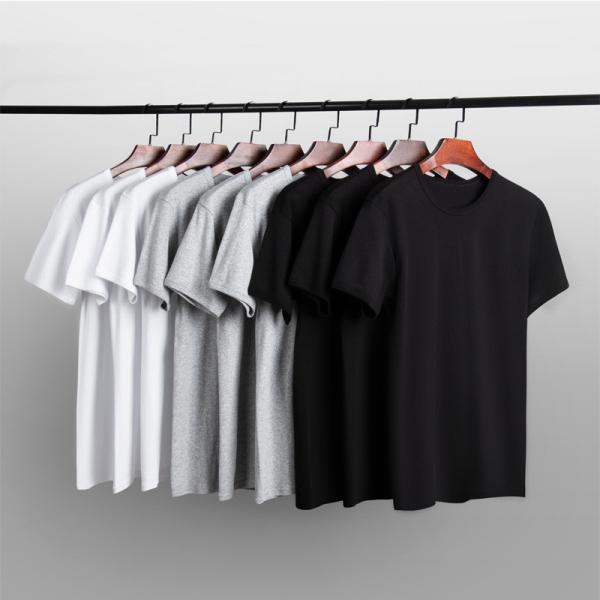 Sports Plain T Shirts in Bulk Mens O-neck T-shirts Fabric Type Knitted Item No. 180