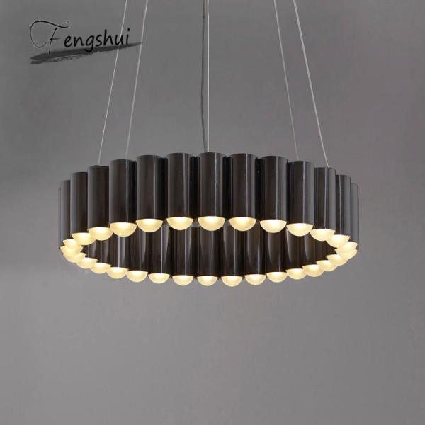 Postmodern Luxury LED Chandelier Round Water Pipe ndustrial Carousel LED Chandelier(WH-MI-104)