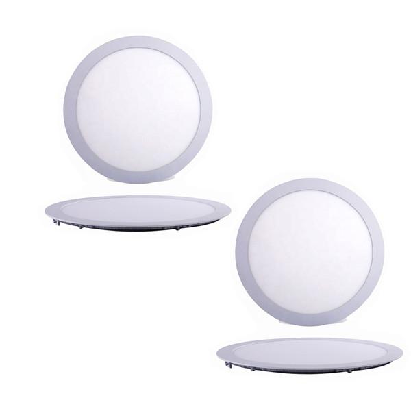 Indoor Recessed 6W Flat Panel LED Lights Frameless Aluminium Housing