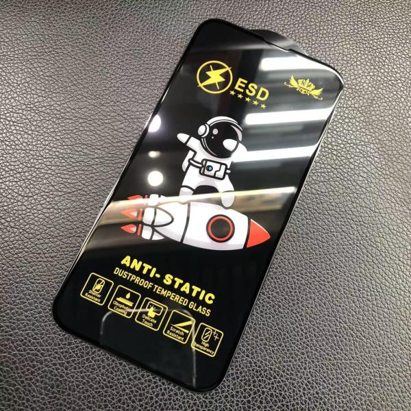 ESD Protector de tela de vidro de privacidade antiestática Full Glue para iPhone 14 Pro X Xs