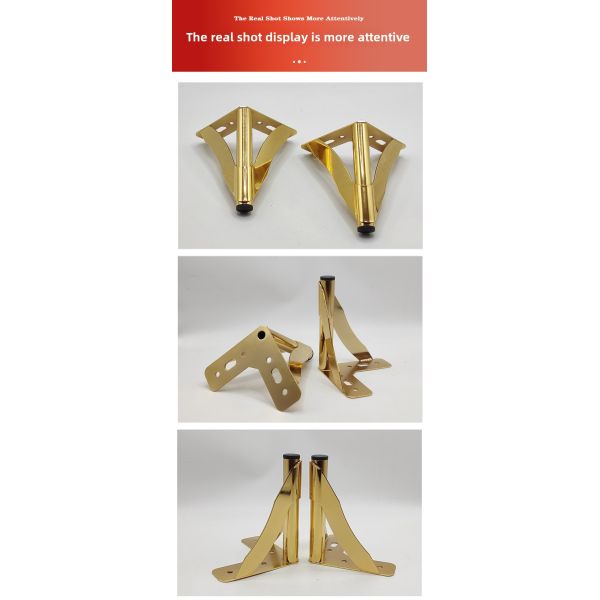 Wanjusheng Metal Furniture Leg Table Leg Triangle Sofa Popular Gold Y Legs TV Cabinet Supporting Feet