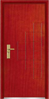 steel wood security armored door