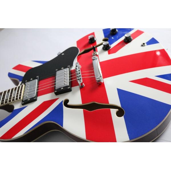Custom shop ES335 union jack design electric guitar Free shipping