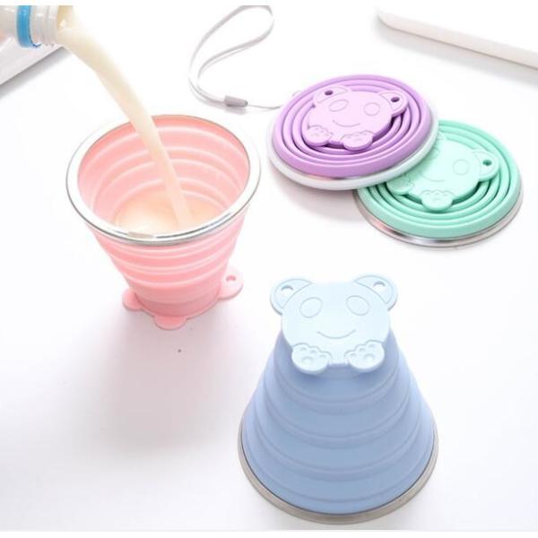 Various Color Collapsible Camping Cup , Collapsible Travel Cup With Lids