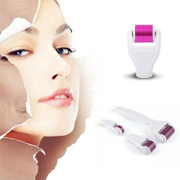 Stainless Steel/Titanium Dermaroller for Lips 4 in 1 Micro Needle Kit