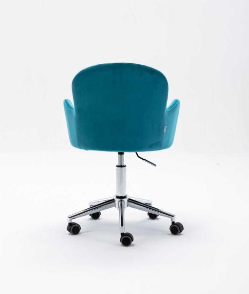 Parte alta azul da cadeira de mesa do giro de veludo da cadeira do escritório de Tomile Spinny