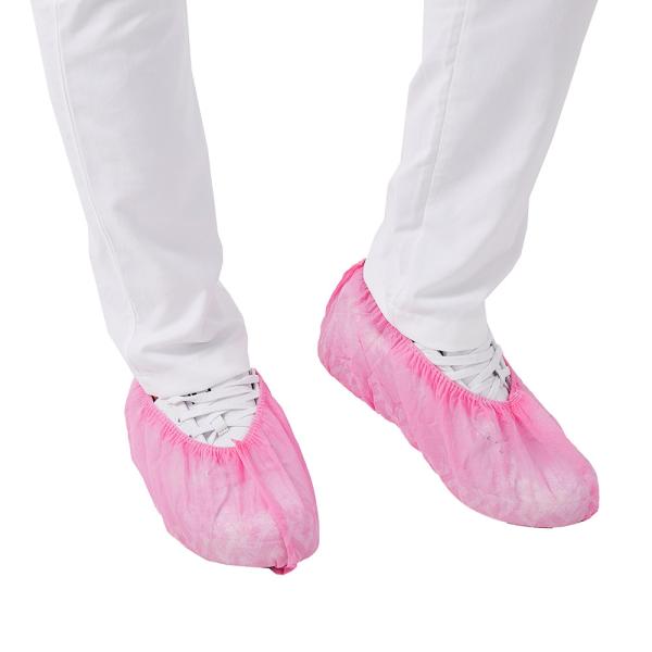 Pink Rain Proof Non Skid Shoe Covers Disposable PP