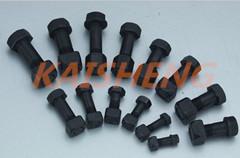 Casted Stainless Steel Track Shoe Bolt And Nut for Excavator Bulldozer