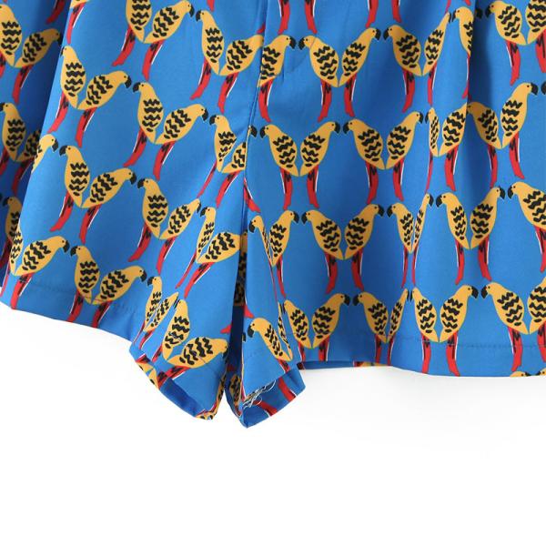 Resort Style Satin Printed Elastic Waist Shorts Women Floral Shorts For Beach