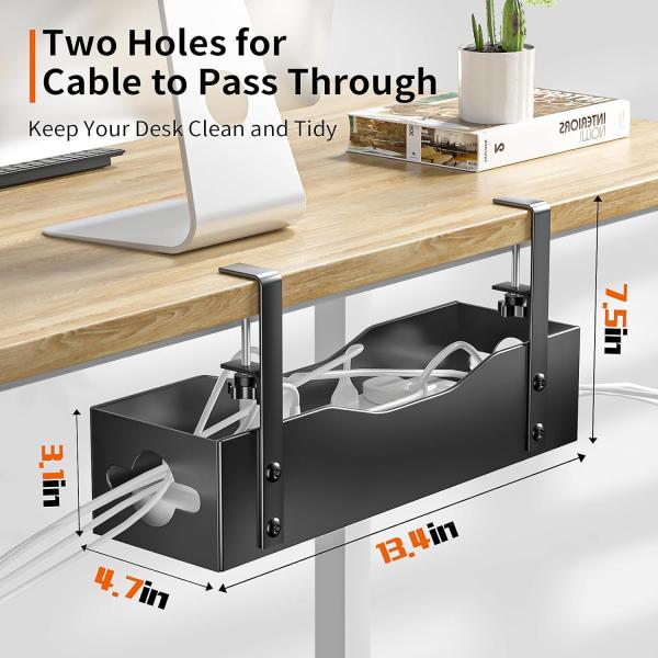 ISO9001 Rohs CE Сертифицированное управление кабелями под столом без сверло и углеродистой стальной скобки