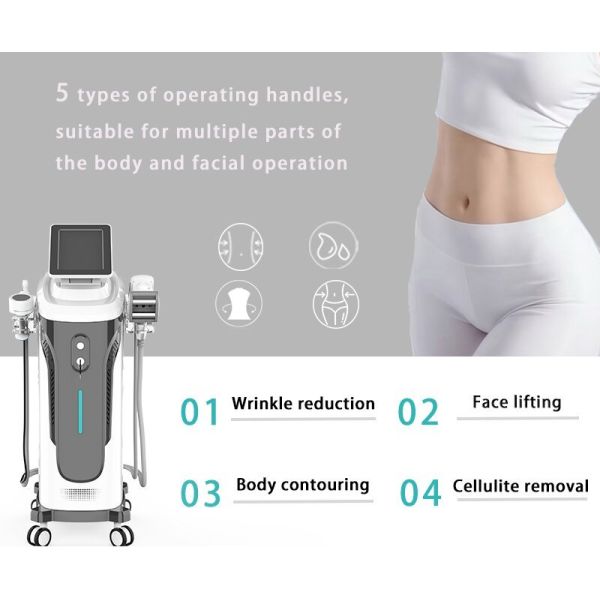 5IN1 Weight Loss 360 Degree Rotating 40K RF Vacumm Ultrasound Velashaping Slimming Machine