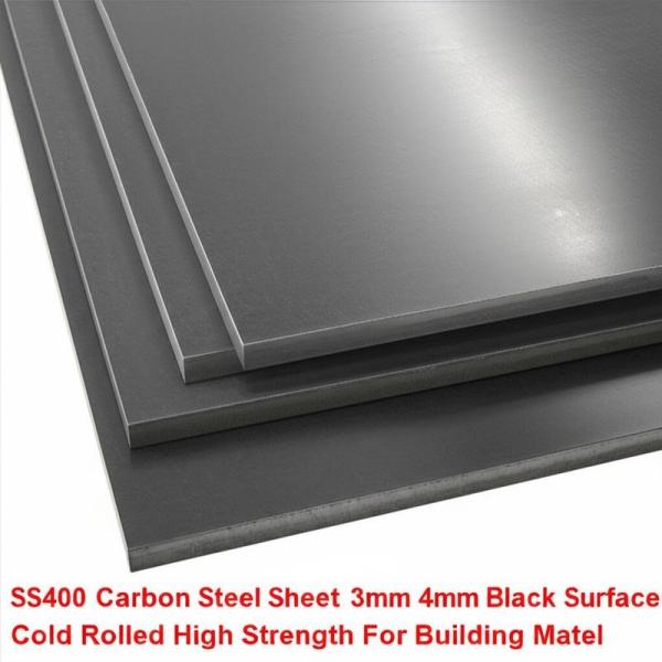 Lámina de acero al carbono SS400 de 3 mm y 4 mm, superficie negra, laminada en frío, alta resistencia para construcción metálica