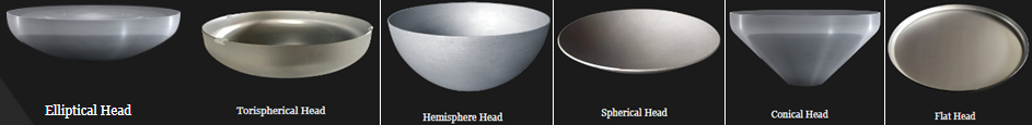 GR2 Titanium Elliptical Dish End Torispherical Pressure Vessel Heads
